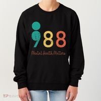 988 Semicolon Mental Health Matters Suicide Prevention Women's Sweatshirt thumb 0