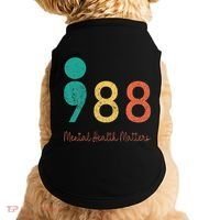 988 Semicolon Mental Health Matters Suicide Prevention Doggie Tank thumb 0
