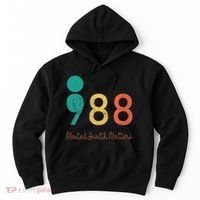 988 Semicolon Mental Health Matters Suicide Prevention Hoodie thumb 0