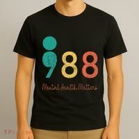 988 Semicolon Mental Health Matters Suicide Prevention T-Shirt thumb 3