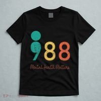 988 Semicolon Mental Health Matters Suicide Prevention T-Shirt thumb 5
