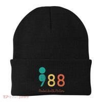 988 Semicolon Mental Health Matters Suicide Prevention Beanie thumb 0