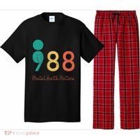 988 Semicolon Mental Health Matters Suicide Prevention Pajama Set thumb 0