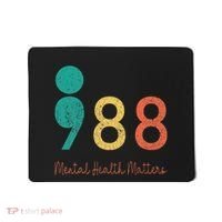 988 Semicolon Mental Health Matters Suicide Prevention Mousepad thumb 0