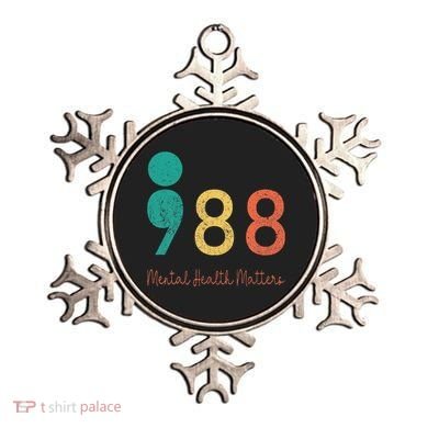 988 Semicolon Mental Health Matters Suicide Prevention Ornament