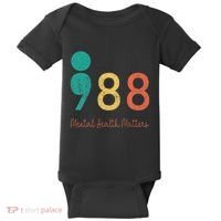 988 Semicolon Mental Health Matters Suicide Prevention Baby Bodysuit thumb 0