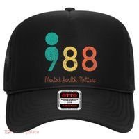 988 Semicolon Mental Health Matters Suicide Prevention Hat thumb 0