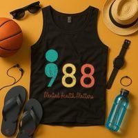 988 Semicolon Mental Health Matters Suicide Prevention Tank Top thumb 4
