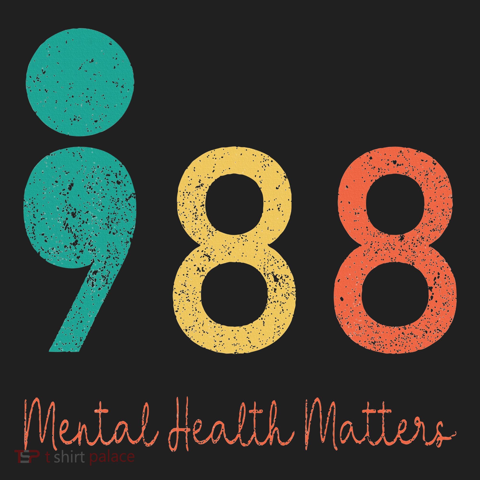 988 Semicolon Mental Health Matters Suicide Prevention Golf Towel
