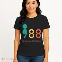 988 Semicolon Mental Health Matters Suicide Prevention Women's T-Shirt thumb 4