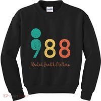 988 Semicolon Mental Health Matters Suicide Prevention Kids Sweatshirt thumb 0