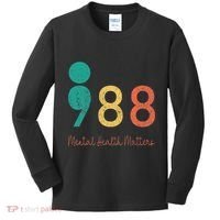 988 Semicolon Mental Health Matters Suicide Prevention Kids Long Sleeve Shirt thumb 0