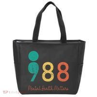 988 Semicolon Mental Health Matters Suicide Prevention Tote Bag thumb 0