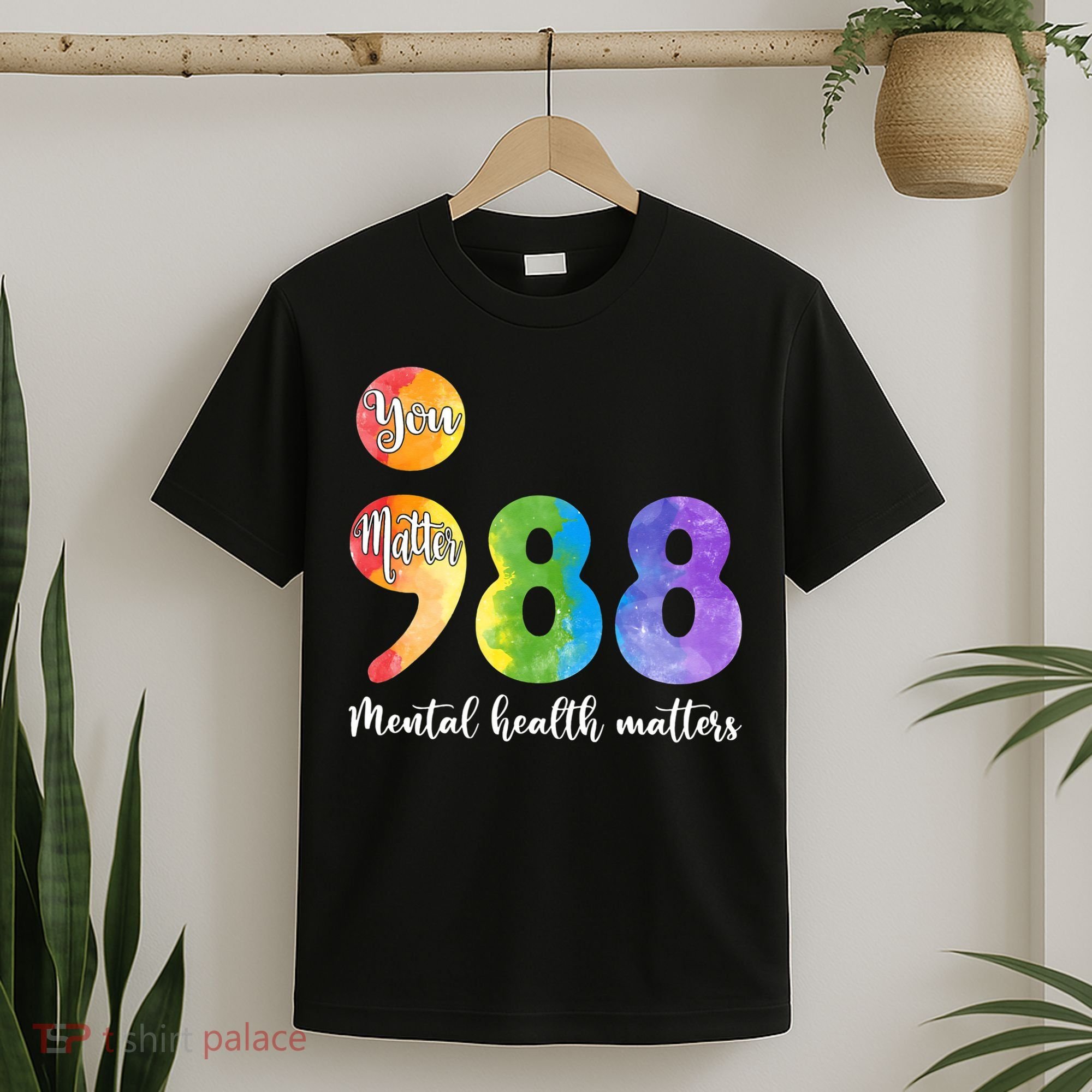 988 Semicolon Mental Health Matters You Matter T-Shirt