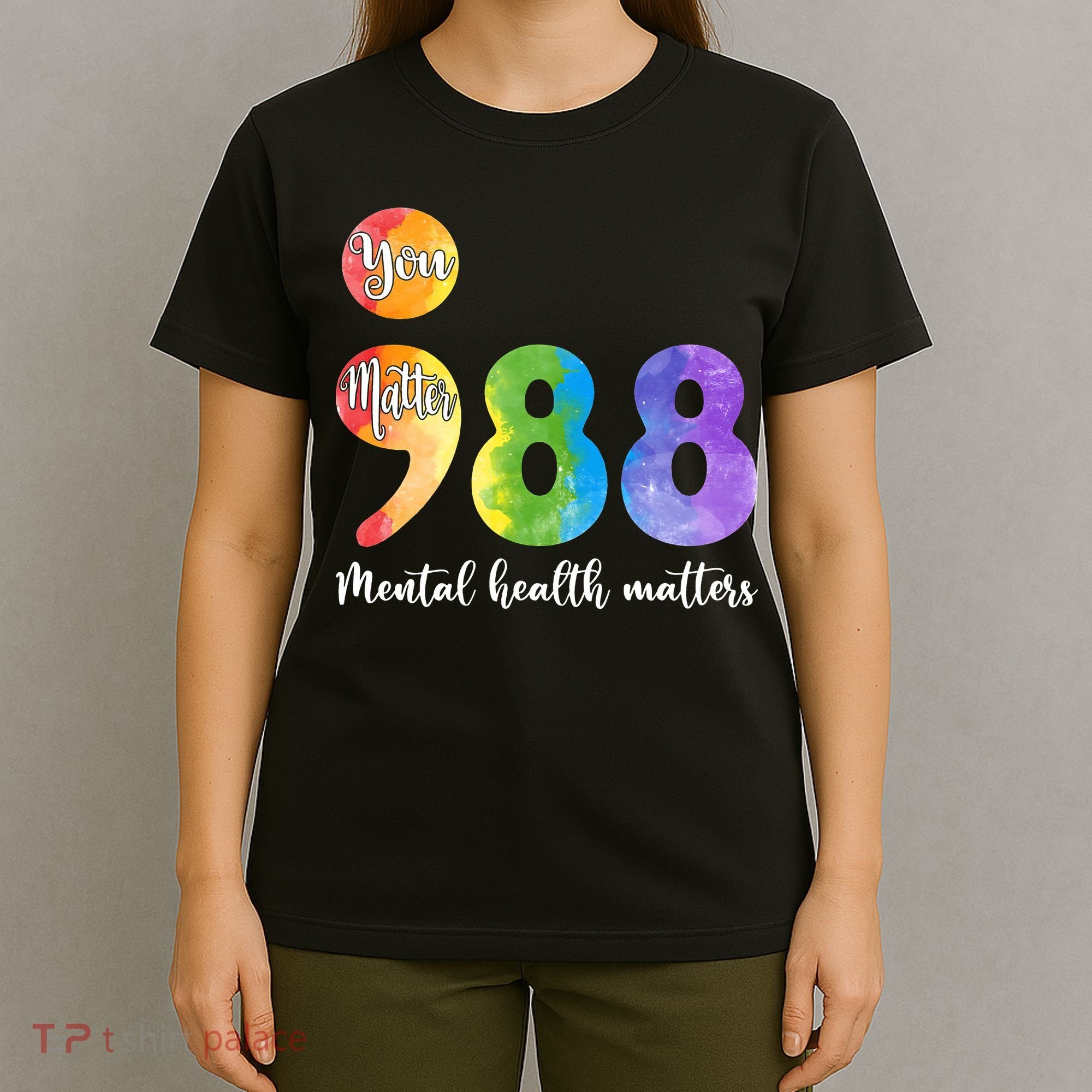 988 Semicolon Mental Health Matters You Matter T-Shirt