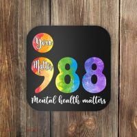 988 Semicolon Mental Health Matters You Matter Coaster thumb 0