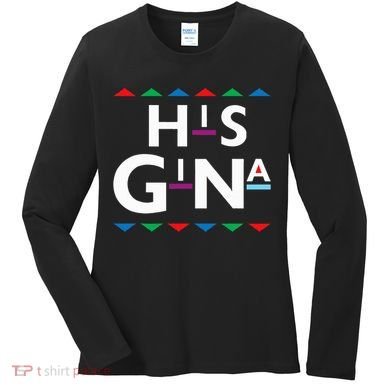 90s Sitcom Nostalgia His Gina Couples Matching Gift Outfit Women's Long Sleeve Shirt
