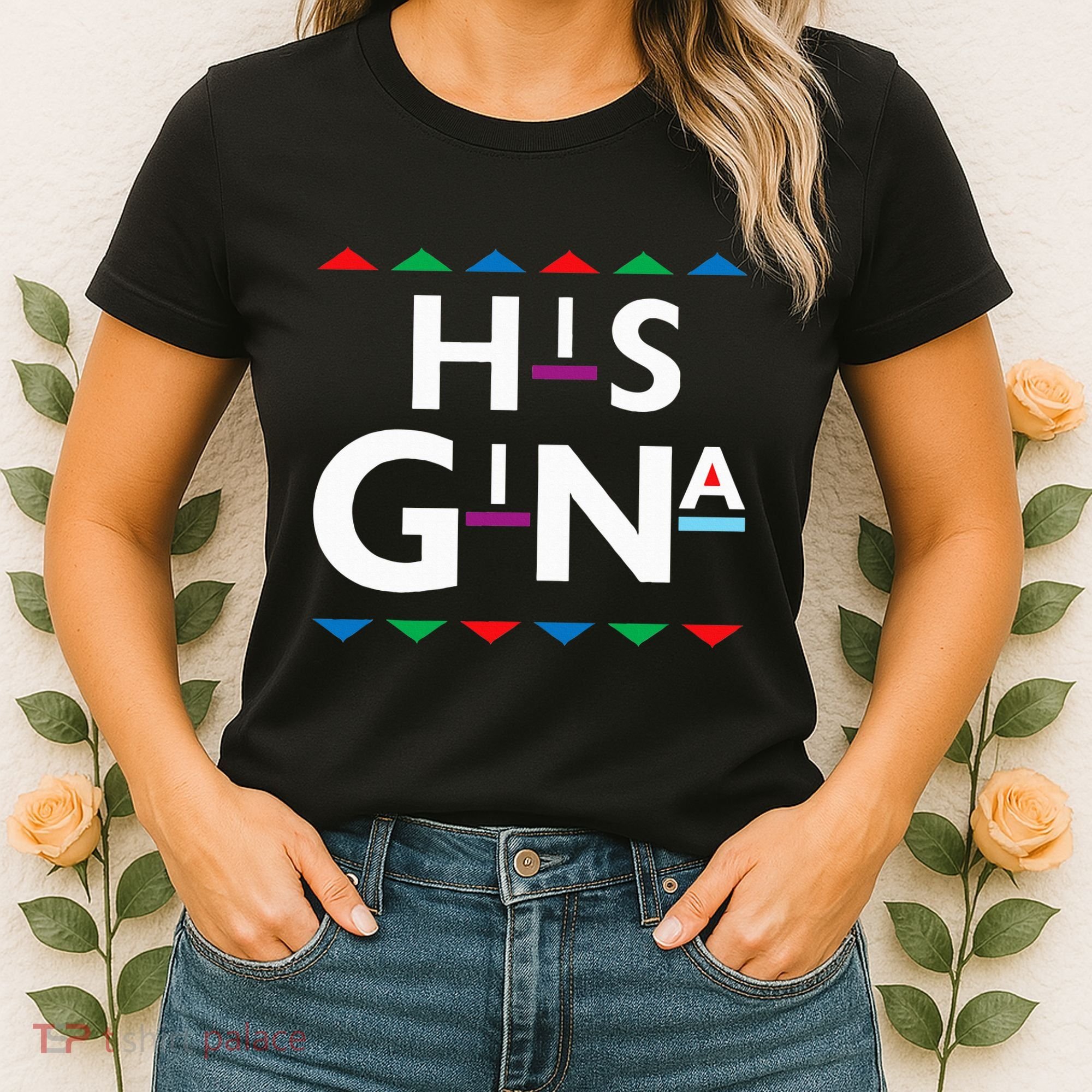 90s Sitcom Nostalgia His Gina Couples Matching Gift Outfit Women's T-Shirt