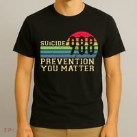 988 Suicide Prevention Awareness Mental Health T-Shirt thumb 3