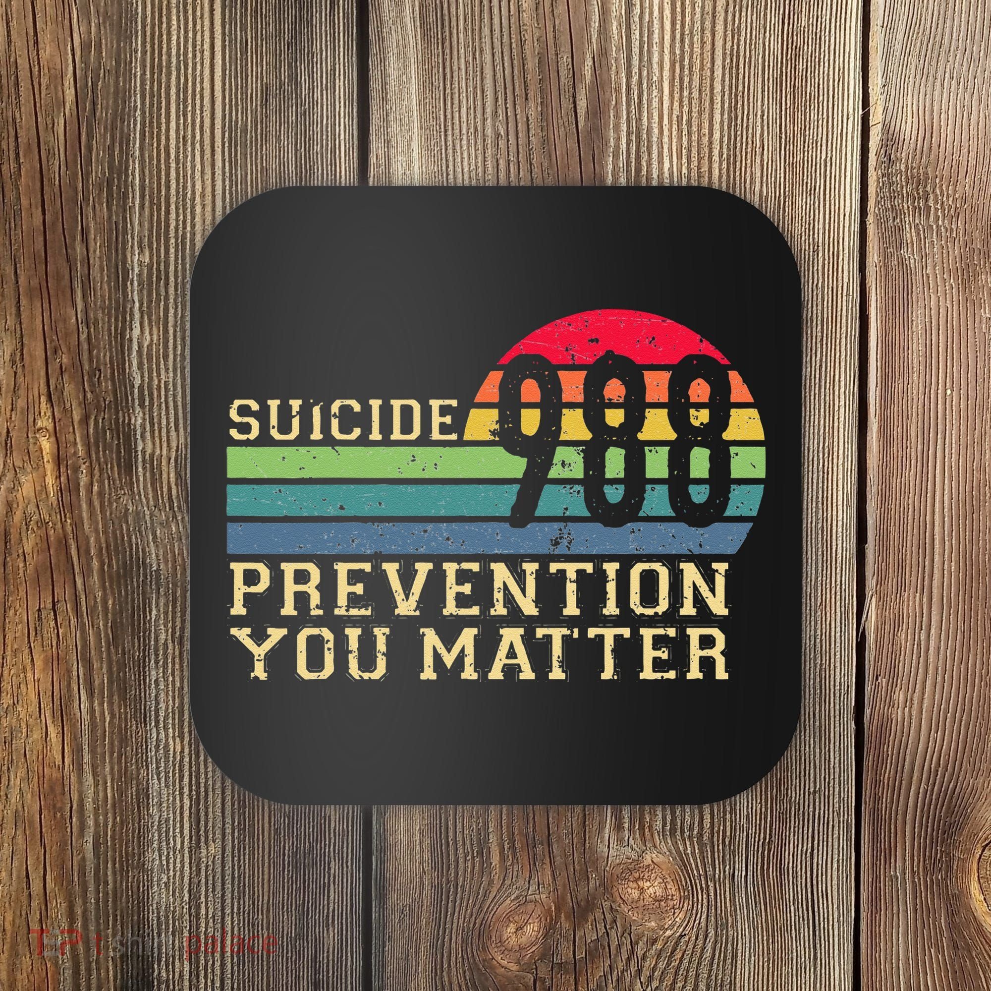 988 Suicide Prevention Awareness Mental Health Coaster