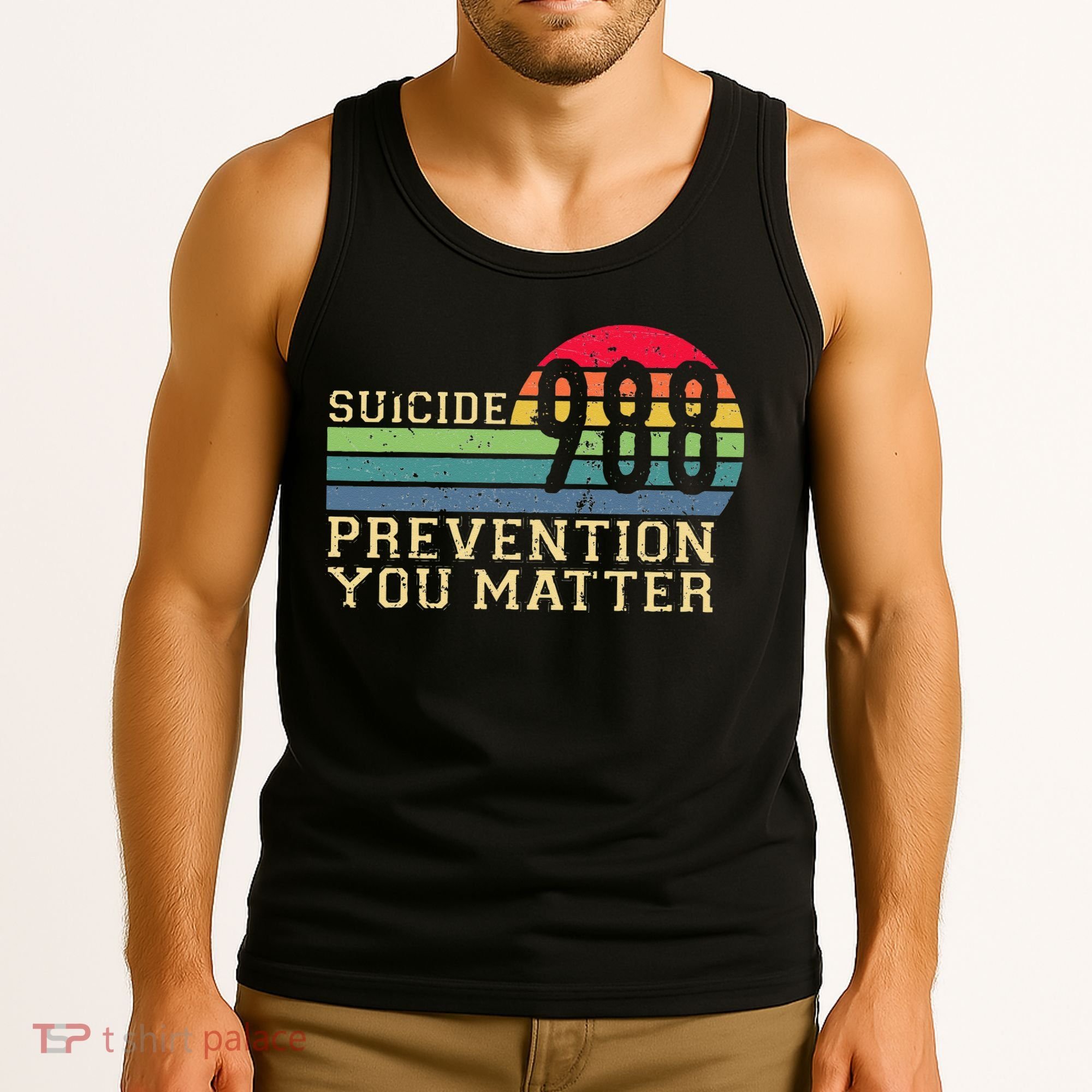 988 Suicide Prevention Awareness Mental Health Tank Top