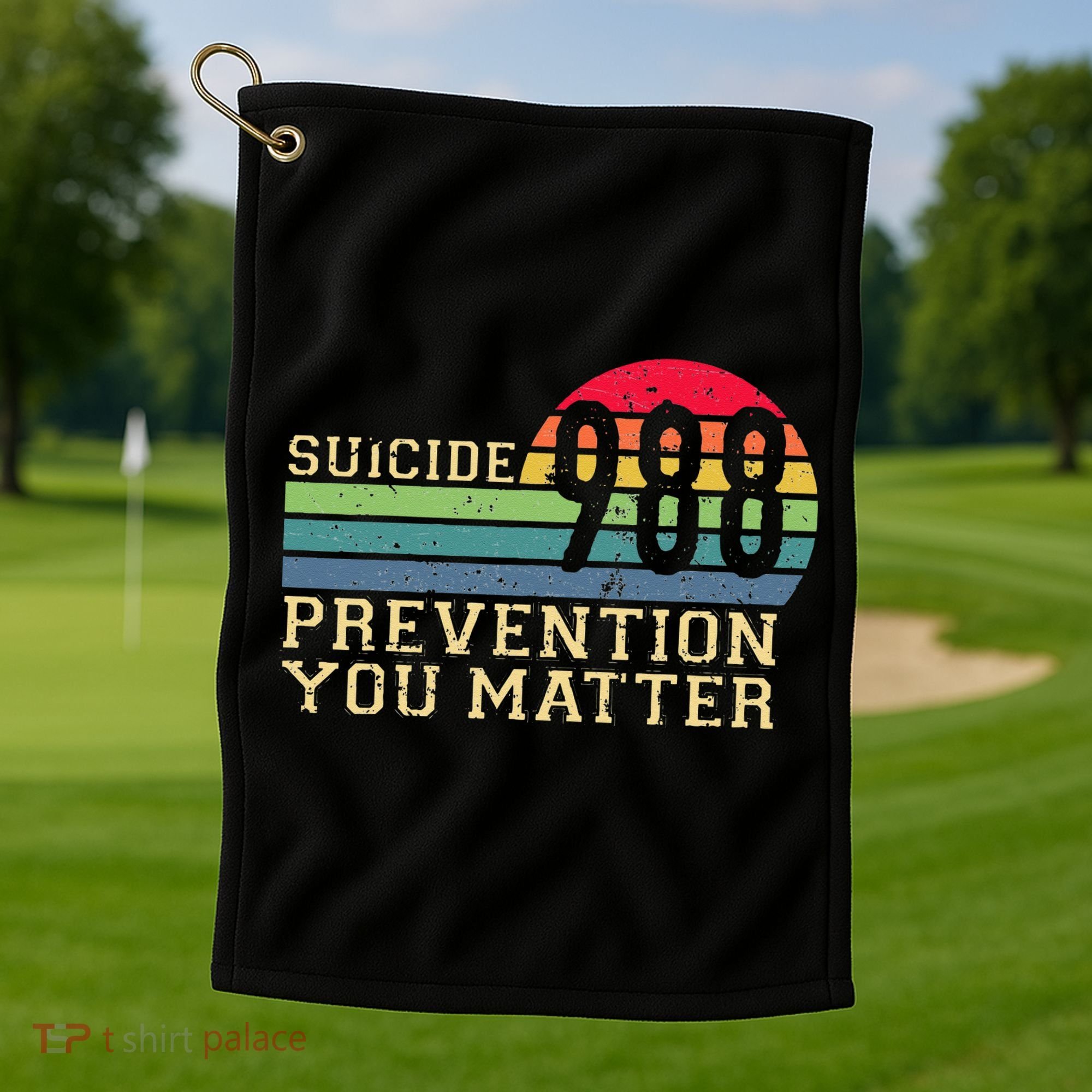 988 Suicide Prevention Awareness Mental Health Golf Towel