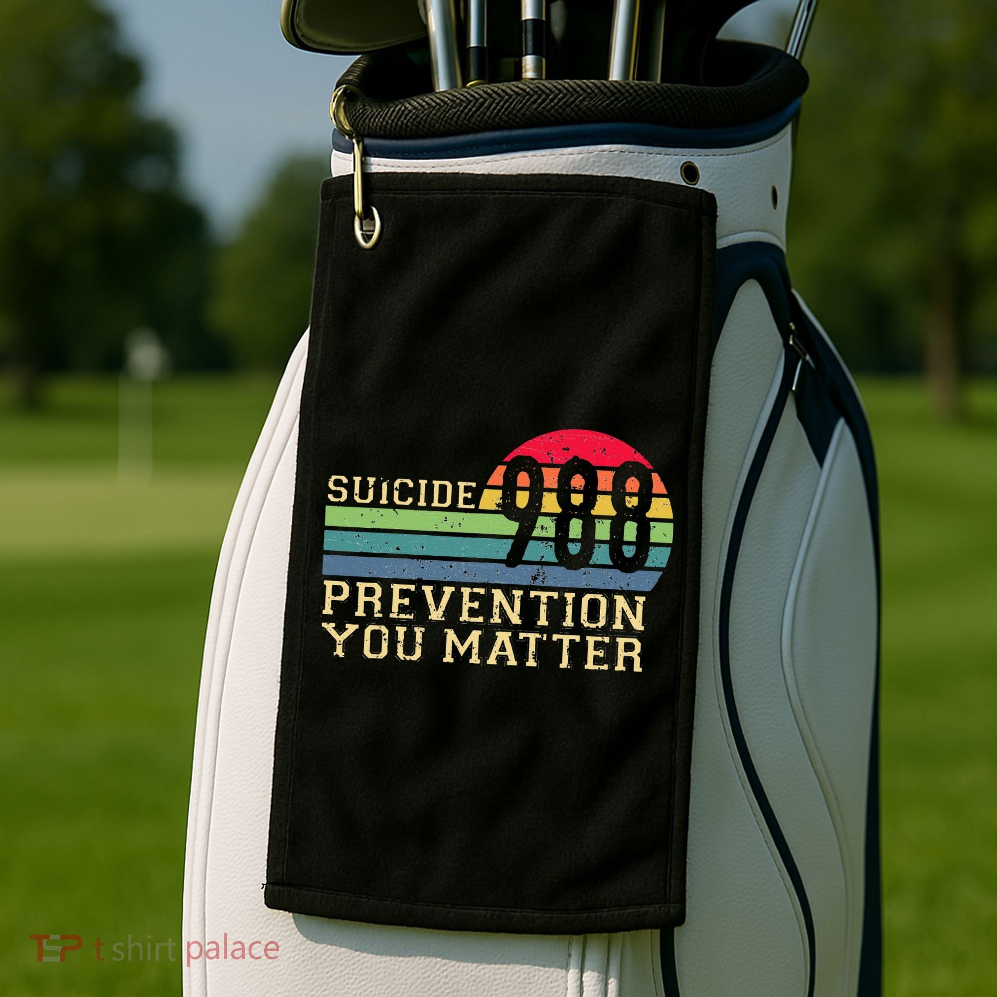 988 Suicide Prevention Awareness Mental Health Golf Towel