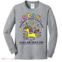 988 Suicide Prevention Tomorrow Needs You Retro Kids Long Sleeve Shirt thumb 0