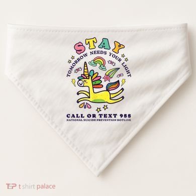 988 Suicide Prevention Tomorrow Needs You Retro USA-Made Doggie Bandana