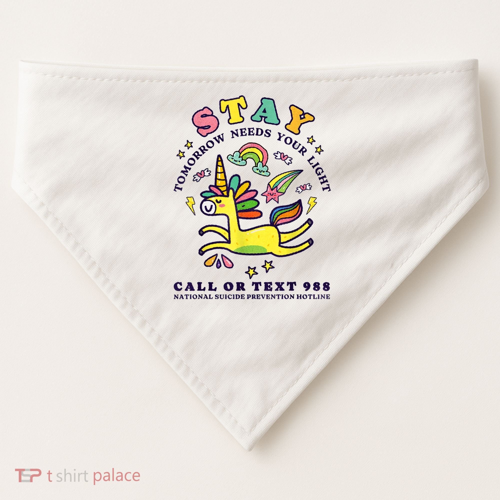 988 Suicide Prevention Tomorrow Needs You Retro USA-Made Doggie Bandana