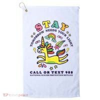 988 Suicide Prevention Tomorrow Needs You Retro Golf Towel thumb 0