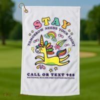 988 Suicide Prevention Tomorrow Needs You Retro Golf Towel thumb 1