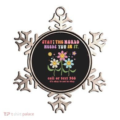 988 Suicide Prevention Retro Groovy Stay The World Needs You Ornament