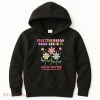 988 Suicide Prevention Retro Groovy Stay The World Needs You Kids Hoodie thumb 0