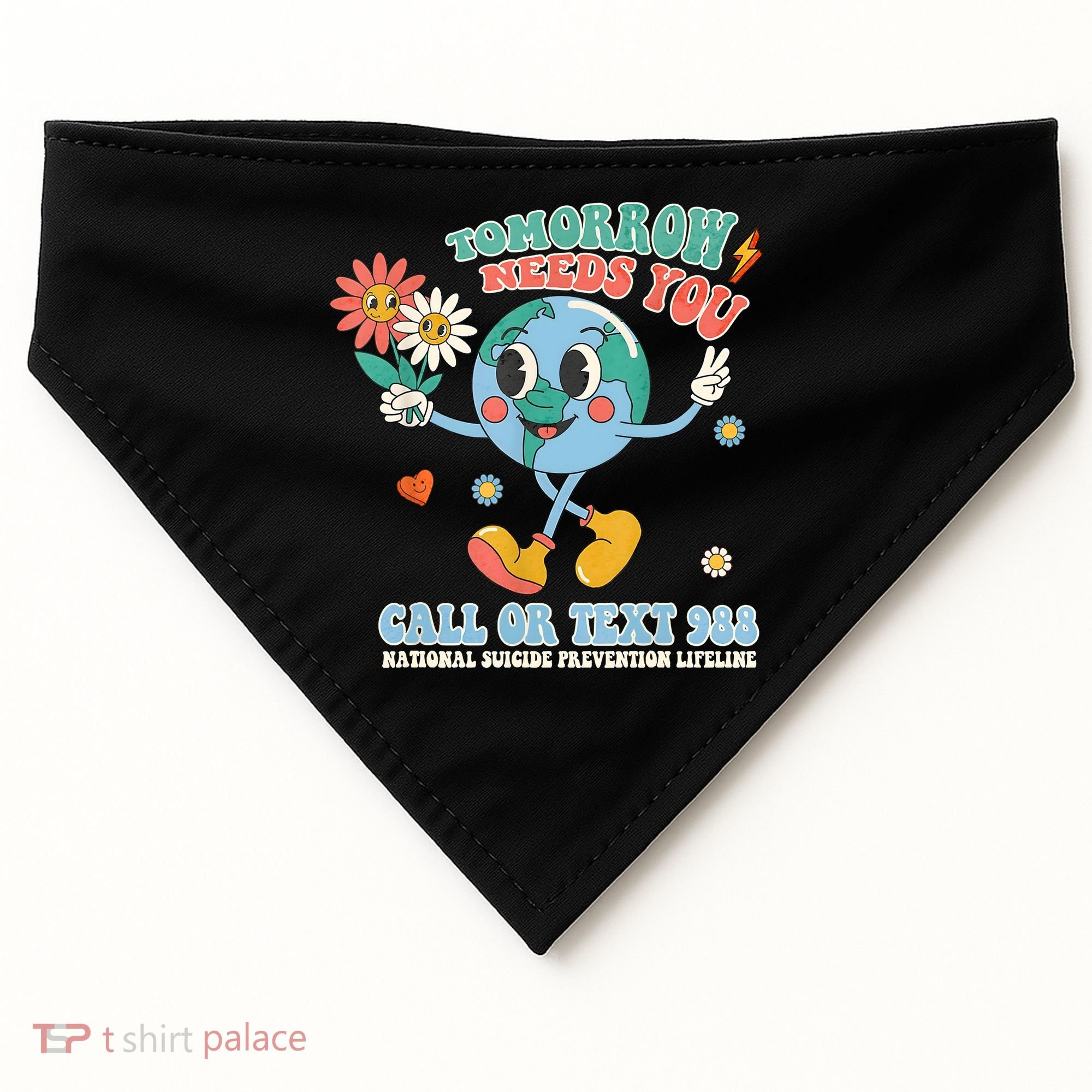 988 Suicide Prevention Stay Tomorrow Needs You Mental Health USA-Made Doggie Bandana