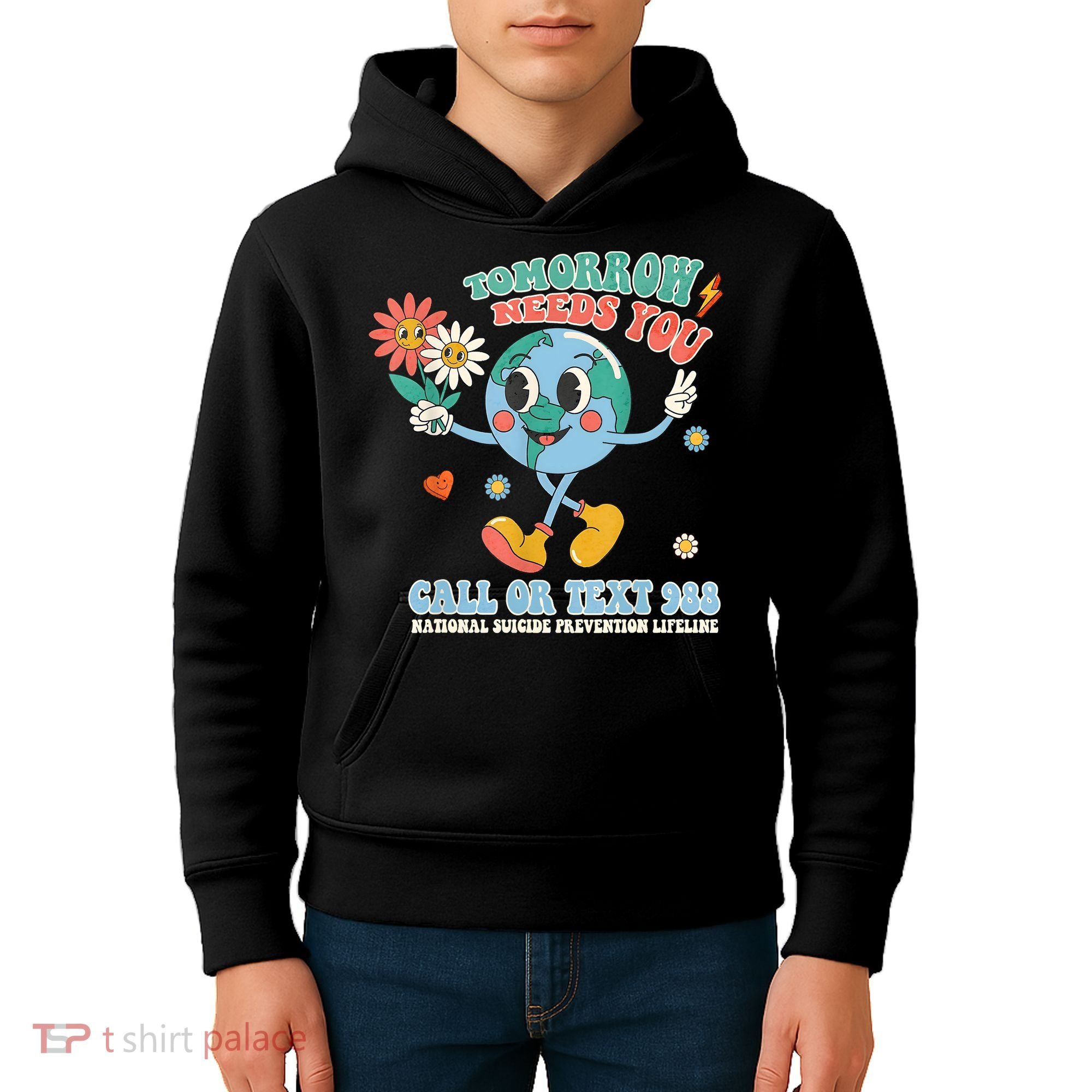 988 Suicide Prevention Stay Tomorrow Needs You Mental Health Kids Hoodie