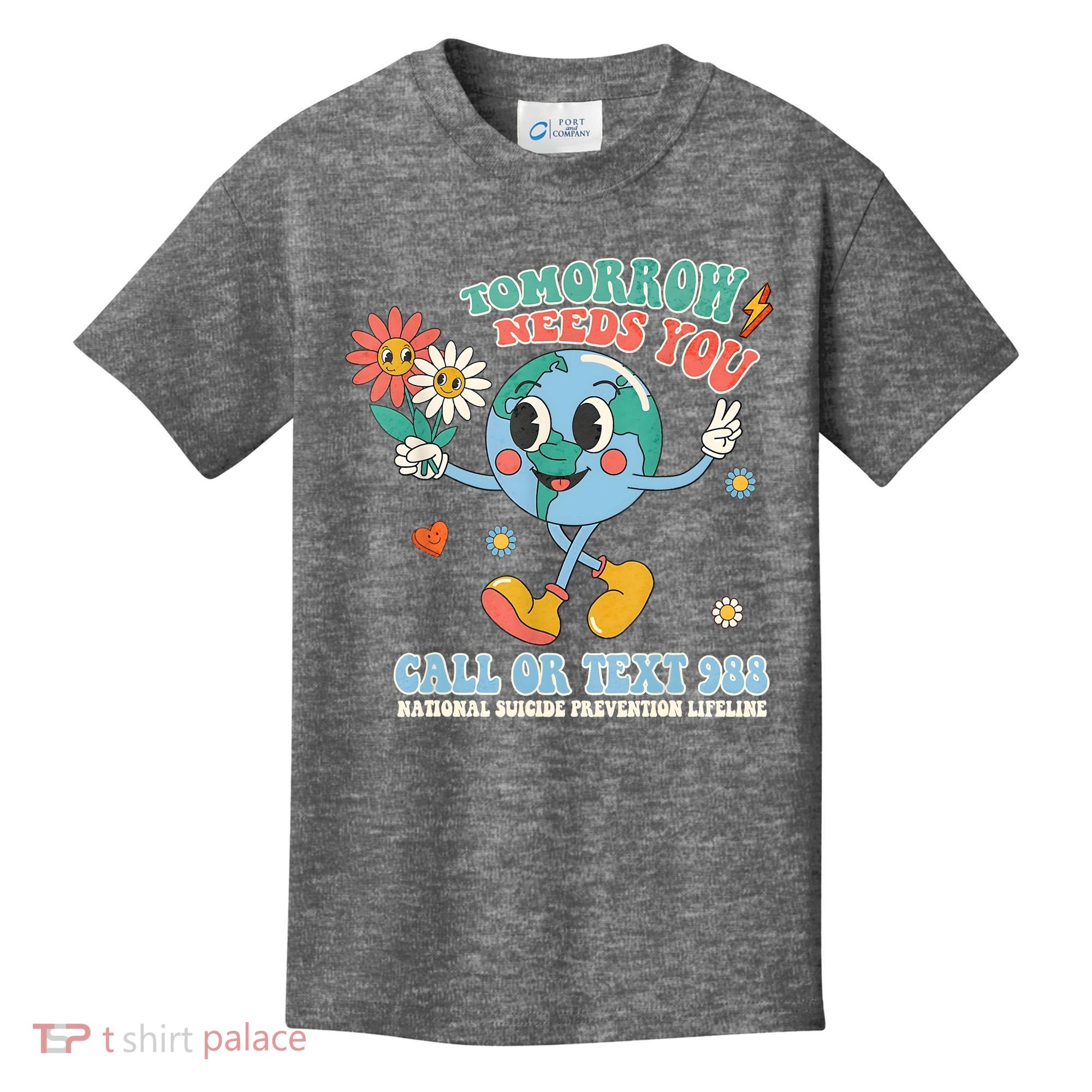 988 Suicide Prevention Stay Tomorrow Needs You Mental Health Kids T-Shirt