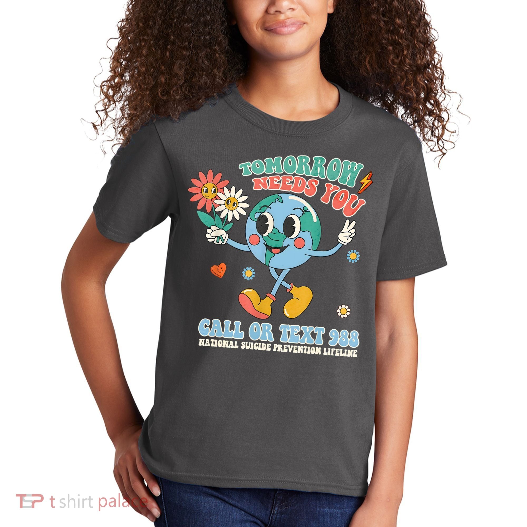 988 Suicide Prevention Stay Tomorrow Needs You Mental Health Kids T-Shirt
