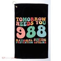 988 Suicide Prevention National Suicide Prevention Lifeline Golf Towel thumb 0