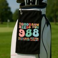 988 Suicide Prevention National Suicide Prevention Lifeline Golf Towel thumb 2