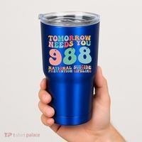 988 Suicide Prevention National Suicide Prevention Lifeline Tumbler thumb 2