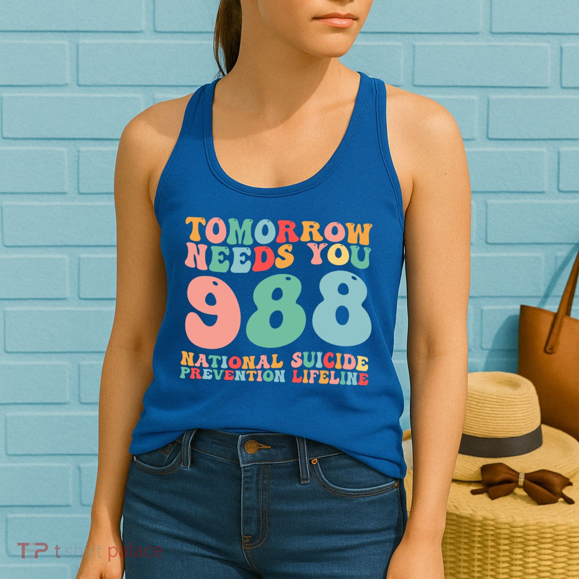 988 Suicide Prevention National Suicide Prevention Lifeline Women's Tank Top