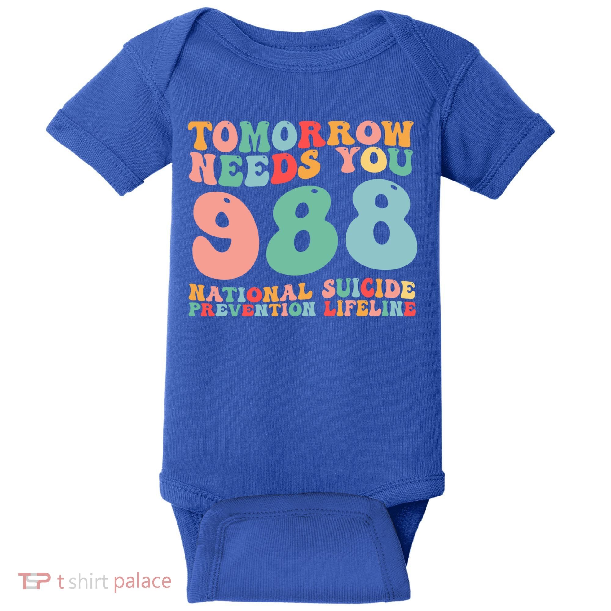 988 Suicide Prevention National Suicide Prevention Lifeline Baby Bodysuit