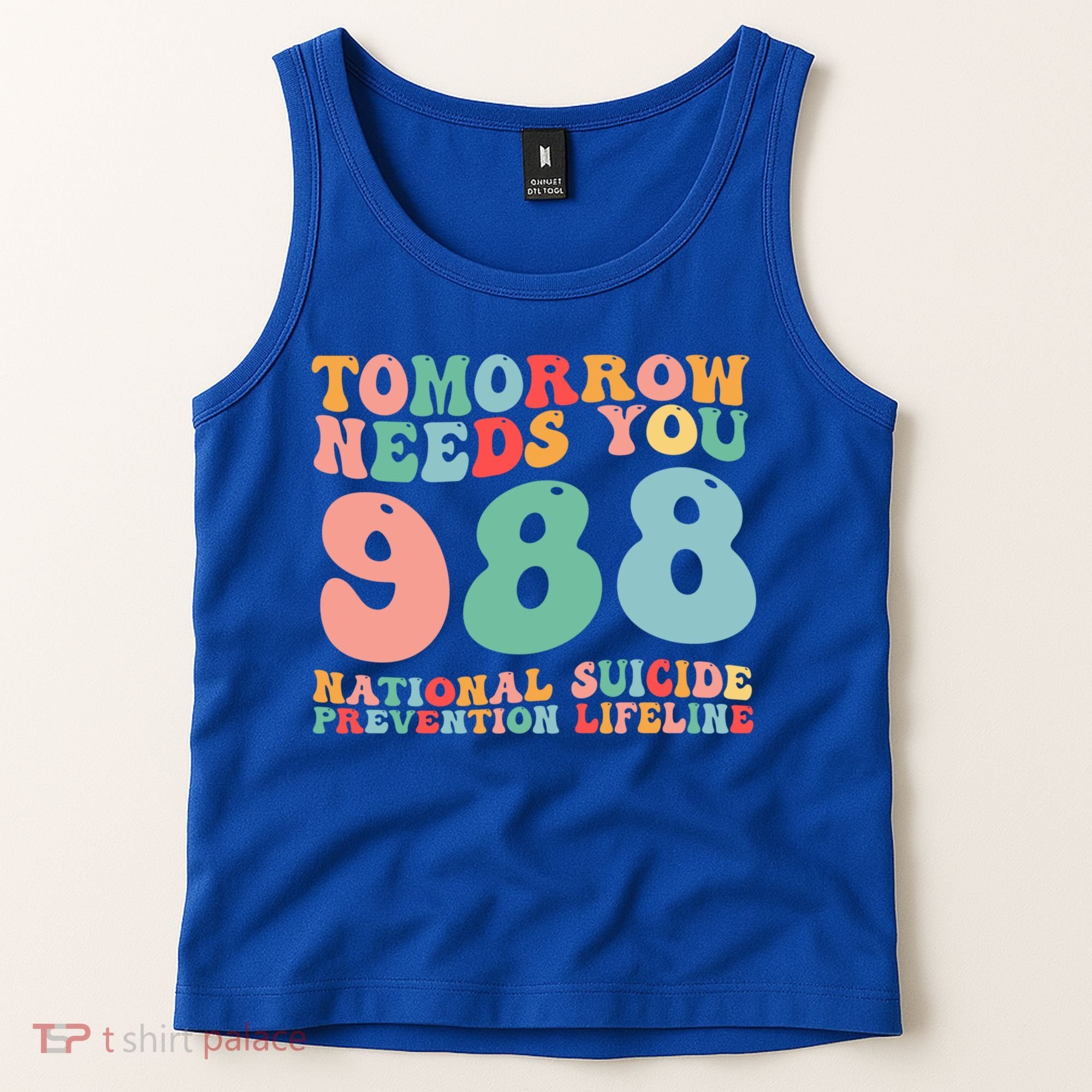 988 Suicide Prevention National Suicide Prevention Lifeline Tank Top