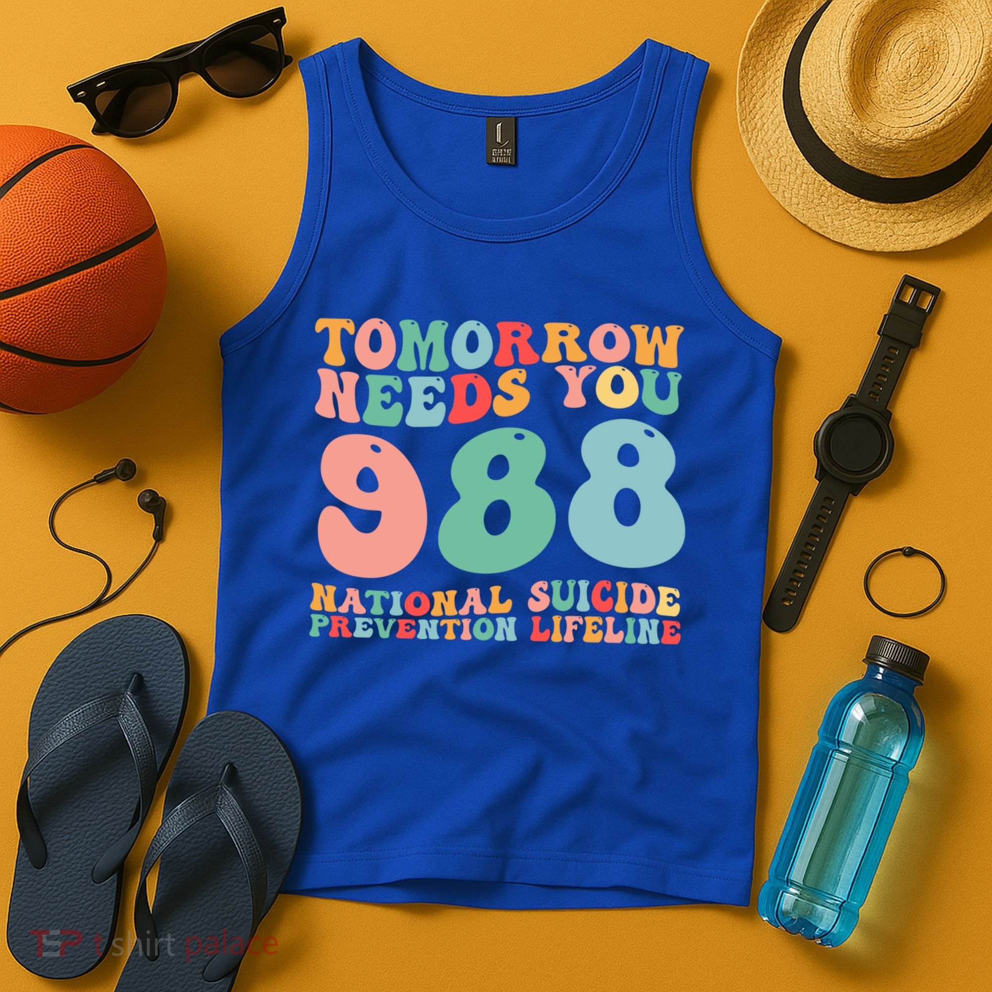 988 Suicide Prevention National Suicide Prevention Lifeline Tank Top