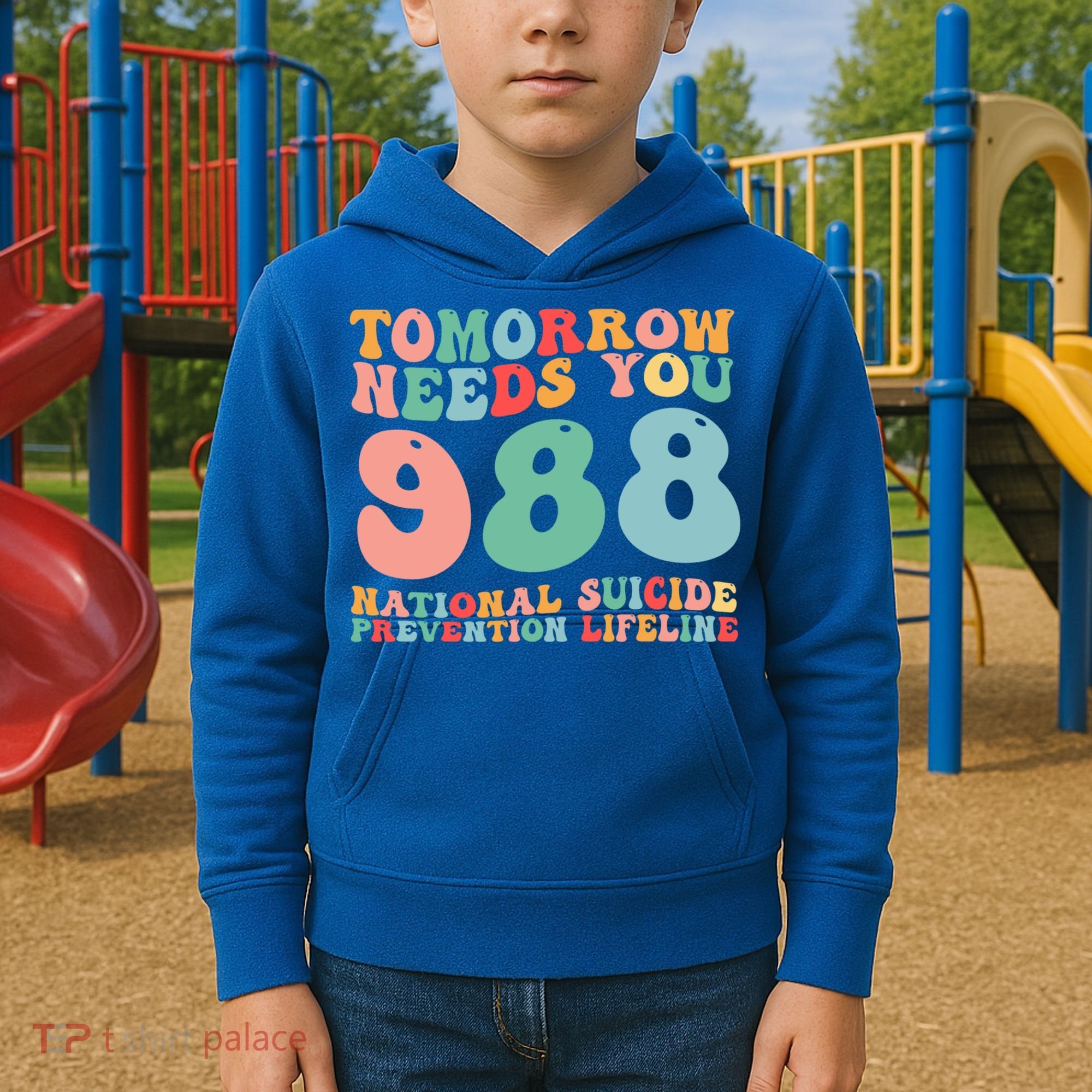 988 Suicide Prevention National Suicide Prevention Lifeline Kids Hoodie