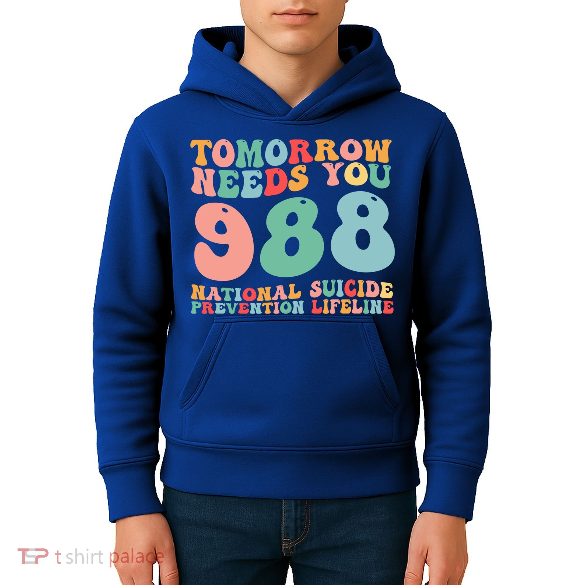 988 Suicide Prevention National Suicide Prevention Lifeline Kids Hoodie