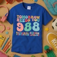 988 Suicide Prevention National Suicide Prevention Lifeline Kids T-Shirt thumb 3