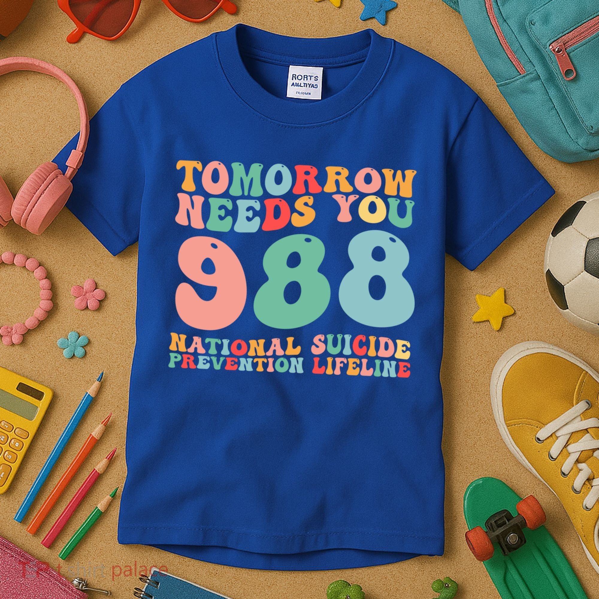 988 Suicide Prevention National Suicide Prevention Lifeline Kids T-Shirt