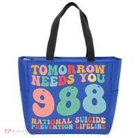 988 Suicide Prevention National Suicide Prevention Lifeline Tote Bag thumb 0